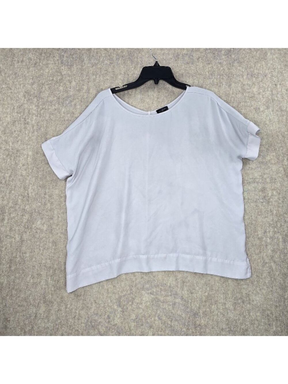 The Limited Womens Small Loose Fit Blouse Light Gray Polyester
